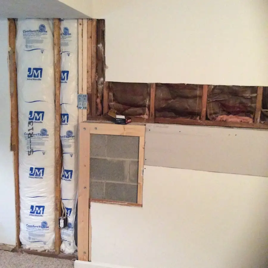 Wall insulation replacement during Contents Cleaning & Restoration in Ira